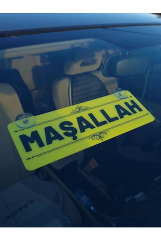 Maşallah Yazılı Vantuzlu Dekor Pleksi Plaka