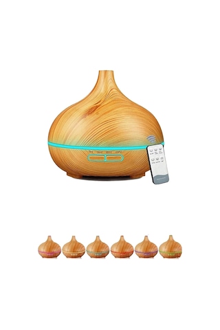 Hava Nemlendirici 7 Led Işıklı Aromatik Oda Kokusu 550 Ml Kahve Aroma Difüzörü Buhar Mak 5274c