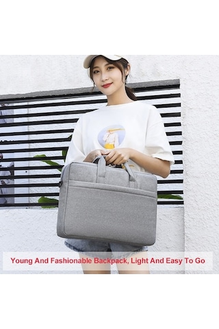 Didadodo Çoklu Kapalı 15 Hafif Laptop Çantası - Su Geçirmez, Omuz Askılı, Valiz Kayışlı Mavi MAVİ