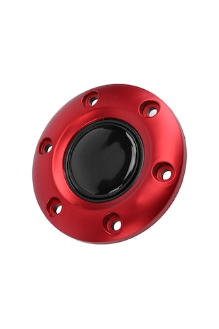 Lemestar 6 Delikli Universal Direksiyon Merkezi Kapağı - Abs Malzeme, Sinyal Tuşu Ve Montaj Aleti İle, Özel Araç İç Dizaynı İçin Uyumlu, Kırmızı Kırmızı