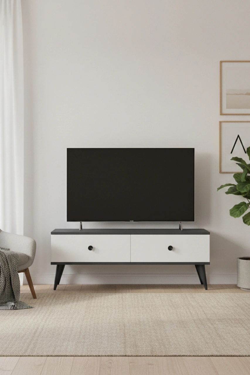 Tsa1202ab - Mona Tv Stand Antrasit-beyaz 120cm Antrasit