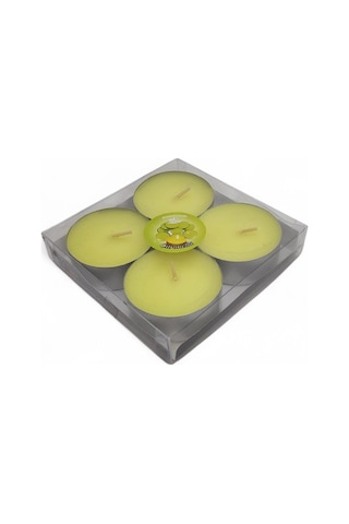 Citronella 4 'ü Kokulu Mum Sarı