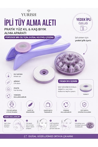İpli Tüy Alma Aleti Pratik Yüz Kıl Kaş Bıyık Alma Aparatı