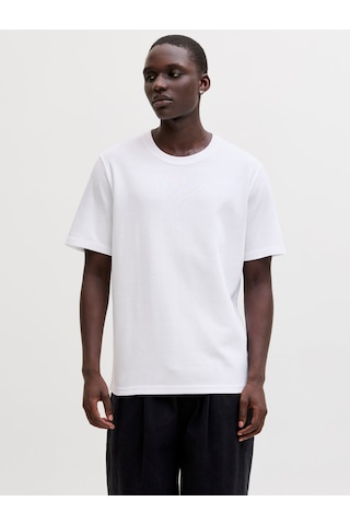Jack & Jones Blaethan Logo Erkek Beyaz Tişört 12292340-bw