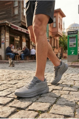 Scooter M2003 Rahat Tekstil Sneaker Erkek Ayakkabı Gri