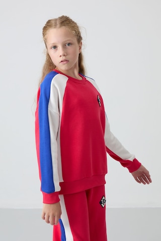Tommylife Tommy Life Viva Kırmızı Pamuklu İçi Tüylü Yumuşak Dokulu Standart Fit Baskılı Kız Çocuk Eşofman Takım - 75165 Kırmızı