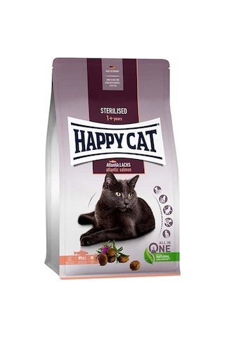 Happy Cat Atlantik Lachs Somonku Kısırlaştırılmış Yetişkin Kedi Maması 10 KG