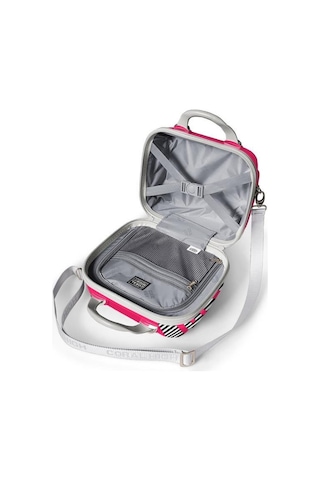 Coral High Pembe Siyah Beyaz Desenli Omuz Askılı Pc Makyaj Çantası 16902