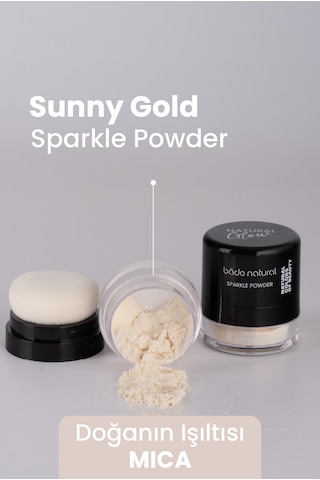 Sparkle Powder Sunny Gold Toz Işıltılı Aydınlatıcı %100 Doğal