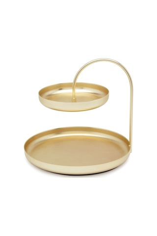 Sones Çift Katmanlı Tepsi Mücevher Rafı Anahtar Ruj Kozmetik Şifonyer Depolama Tepsisi Çift Katmanlı