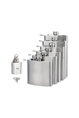 Vahşi Ayı Paslanmaz Çelik Cep İçki Matara Krom 5oz 150ml
