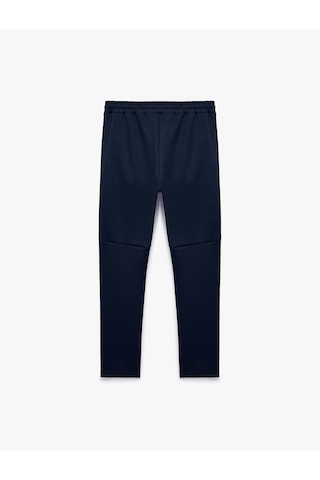Koton Scuba Kumaş Cepli Biyeli Straight Fit Beli Lastikli Bağcıklı Spor Eşofman Altı Lacivert 7wam40022nk