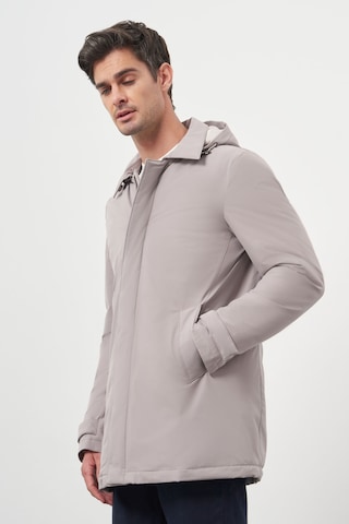 Morven Erkek Taş Poliamit Çıtçıtlı Kapüşonlu Mont 25ks024003870 Taş Taş