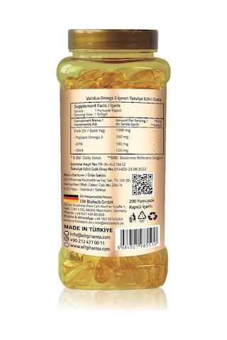 Validus Daily Omega-3 1000 Mg 200 Softgel