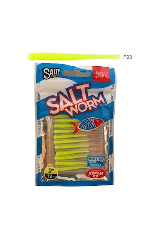 Lucky John Salt Worm 4.1cm Lrf Silikonu 12'li Paket