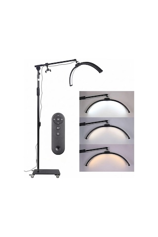 Trled F-700b Katlanabilir Ayaklı Ve Tekerlekli Siyah Güzellik Salonu Lambası Diğer