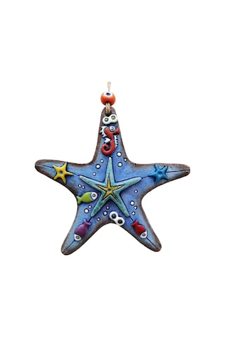 Özel Tasarım Deniz Yıldızı Seramik Duvar Süsü Ev Bahçe Duvar Dekorasyon