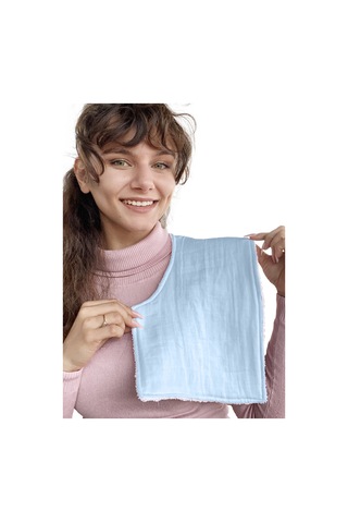 Müslin-havlu 2'li Çift Yönlü Omuz Bezi Gaz Çıkarma Bezi M-beyaz Beyaz - Mavi