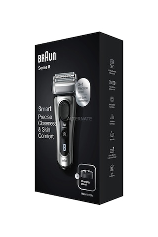 Braun Series 8 8417 Islak & Kuru Şarjlı Tıraş Makinesi + Şarj Standı + Seyahat Çantası