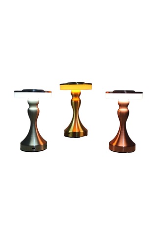 3 Renkli Dokunmatik Şarjlı Masa Lambası Beyaz