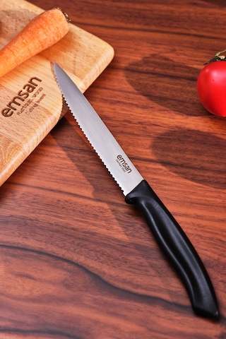 Emsan Nix Tırtıklı Soyma Bıçağı 24 Cm Siyah