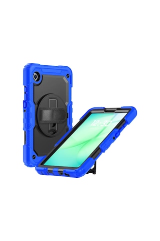 Newface Samsung Galaxy Uyumlu Tab A11 - Kılıf Amazing Tablet - Kapak - Mavi Arka - Kapak