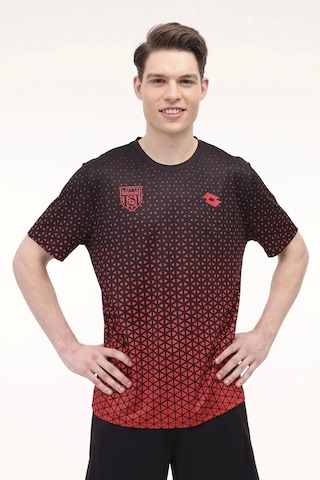 Lotto Türkiye M-ally Tee 4fx Kırmızı Erkek Kısa Kol T-shirt Siyah