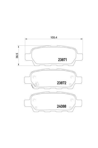 Nissan Qashqai Arka Fren Balatasi 2006-2014 D40608h385 0986495089 1.6, 2.0, 1.5 Dcı, 2.0 Dcı, 1.6 Dcı