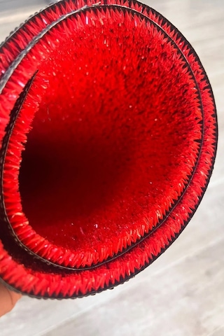 Grass Dekoratif Suni Çim Halı Balkon Bahçe Teras İç Dış Mekan Kırmızı Yapay Çim Halı 7 Mm