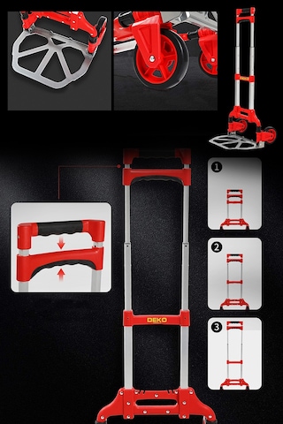 Deko Turkey DKT80EB 80Kg Teleskopik Katlanır Koli Taşıma Arabası