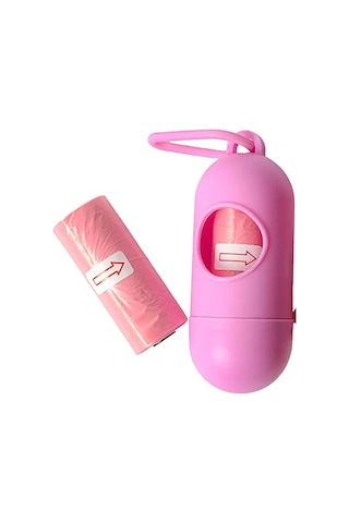 Bamm Bamm Kirli Bebek Bezi Çöp Poşeti ve Taşıma Aparatı Pembe Bamm-2211