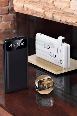 Powerbank 20.000 Mah Dijital Göstergeli Lcd Ekran Uzun Semeglbl - 98 Pil Ömrü Çok Renkli