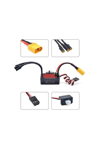Bloomnest 25a Esc Bec Xt60 Fişli 2s Su Fırçasız 1/16 1/18 1/20 Rc Araba Esc 2030 2040 2430 2440 2445 Motor