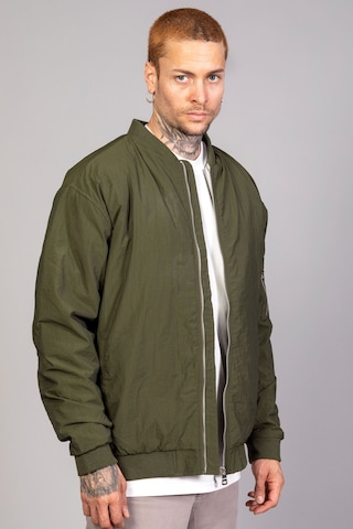 Haki Regular Fit /krinkıl Kumaş İçi Kapitone Pilot Erkek Ceke... Indıgo