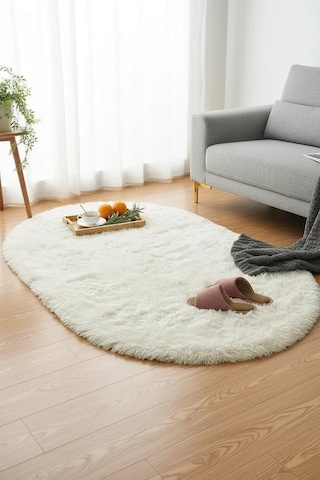 Yolluk Krem Kaymaz Taban Peluş Oval