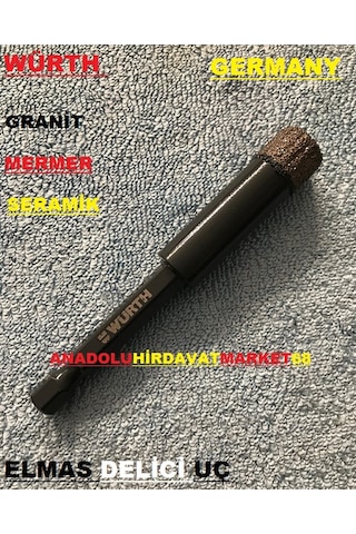 Würth 10mm Granit Mermer Delme Panç Elmas Delici 10x80 Germany N11.1468