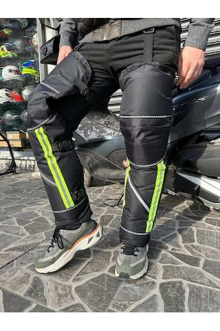 Motosiklet kışlık dizlik reflektörlü su geçirmez içi kürk