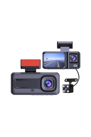 A98 Balckbox Dvr Wifi Full Hd 1080p 3 Kameralı Araç İçi Güvenlik Kamerası + Park Modu Kablosu Ön-arka-iç Kayıt, Dashcam