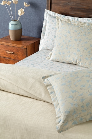 Puffy Elois Tek Kişilik Bambu Pike Takımı - Ekru