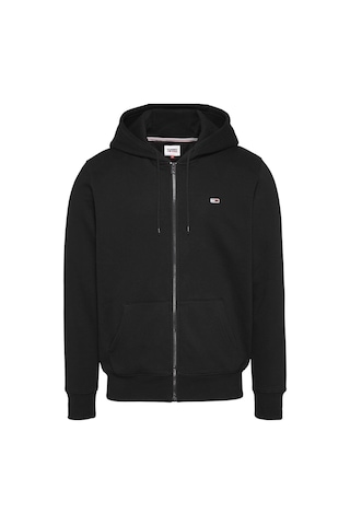Tommy Hilfiger Tjm Reg S Flag Zip Thru Sweatshirt - Konforlu Ve Şık Fermuarlı Tasarım-7444 Siyah
