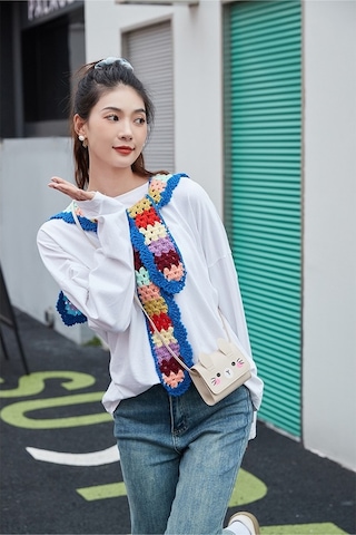 Dancemonkey Sevimli Mini Omuz Askılı Bozuk Para Çantası - Kadın Ve Kız Çocuk Haki Haki