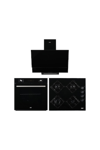 Exep Plus Line EF-260 - EO-320 - ED-401 Siyah Ankastre Set