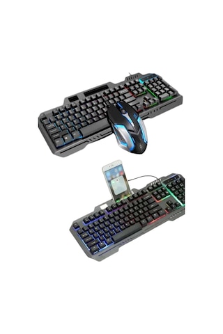 Rgb Işıklı Gaming Oyuncu Klavye Q Klavye Mouse  Diğer