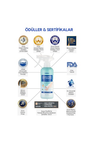 Arındırıcı Ayak Bakım Şampuanı Kundal Clean &fresh Foot Shampoo 400ml Pink Grapefruit