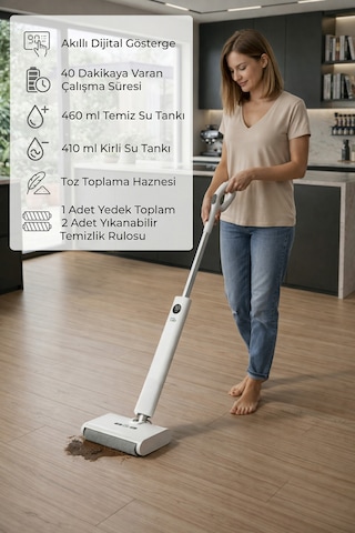 Eo-tech DW200 Kablosuz Şarjlı Mop