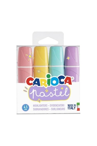 Carioca Pastel 4'lü Fosforlu Kalem Seti Çok Renkli