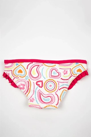Adisia Kız Bebek Pembe Kalp Desenli Fırfırlı Bikini Altı Pembe