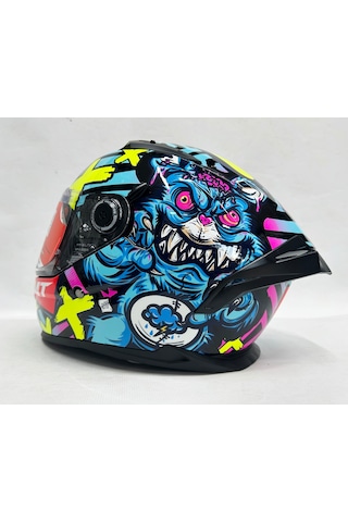 Şefaf Vizörlü + Mt Braker Sv Crazy Teddy B7 Kapalı Kask