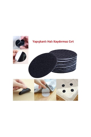 Premium Koridor Yatak Odası Temizlik Güçlü Köşe Tutucu Halı Kilim Kaydırmaz Cırt 10 Set 5cm