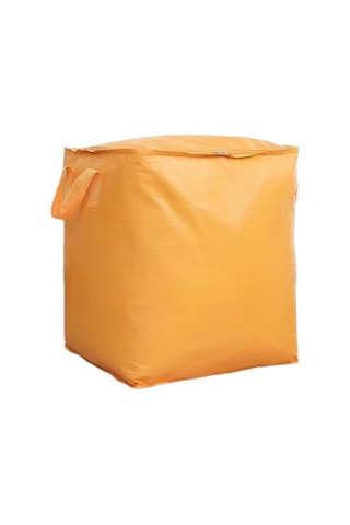 Sones 300l Büyük Kapasiteli Yorgan Saklama Çantası Kalın Su Geçirmez Toz Geçirmez Dayanıklı Giysi Saklama Çantası Saplı Sarı